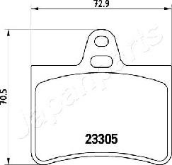 Japanparts PP-0605AF - Komplet Pločica, disk-kočnica www.molydon.hr