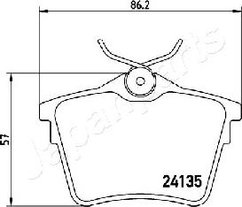 Japanparts PP-0606AF - Komplet Pločica, disk-kočnica www.molydon.hr