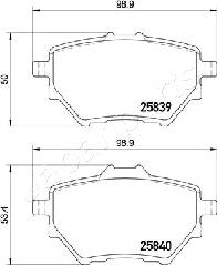 Japanparts PP-0614AF - Komplet Pločica, disk-kočnica www.molydon.hr