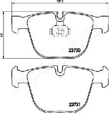 Japanparts PP-0109AF - Komplet Pločica, disk-kočnica www.molydon.hr