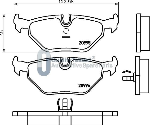 Japanparts PP0106JM - Komplet Pločica, disk-kočnica www.molydon.hr