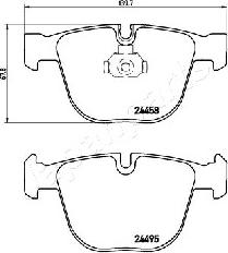 Japanparts PP-0117AF - Komplet Pločica, disk-kočnica www.molydon.hr