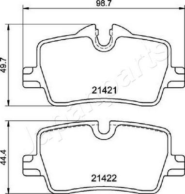 Japanparts PP-0122AF - Komplet Pločica, disk-kočnica www.molydon.hr