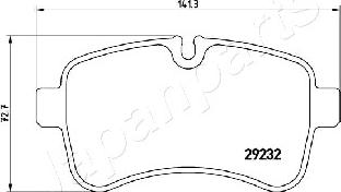 Japanparts PP-0218AF - Komplet Pločica, disk-kočnica www.molydon.hr