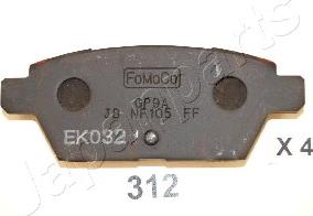 Japanparts PP-312AF - Komplet Pločica, disk-kočnica www.molydon.hr