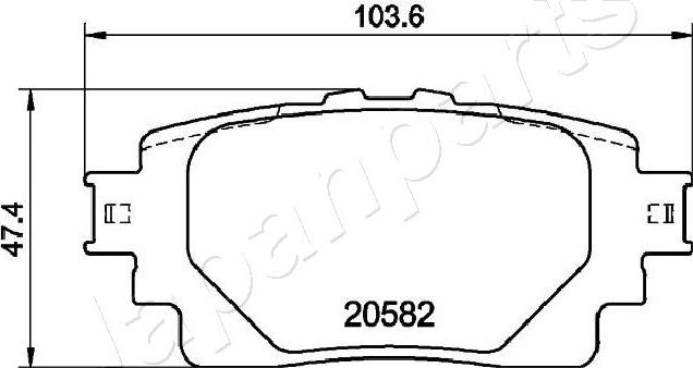 Japanparts PP-264AF - Komplet Pločica, disk-kočnica www.molydon.hr