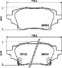 Japanparts PP-263AF - Komplet Pločica, disk-kočnica www.molydon.hr