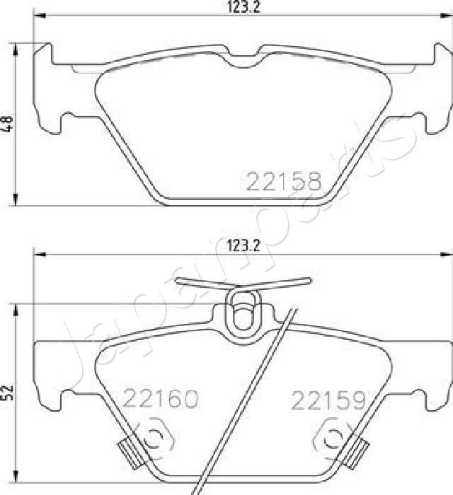 Japanparts PP-706AF - Komplet Pločica, disk-kočnica www.molydon.hr