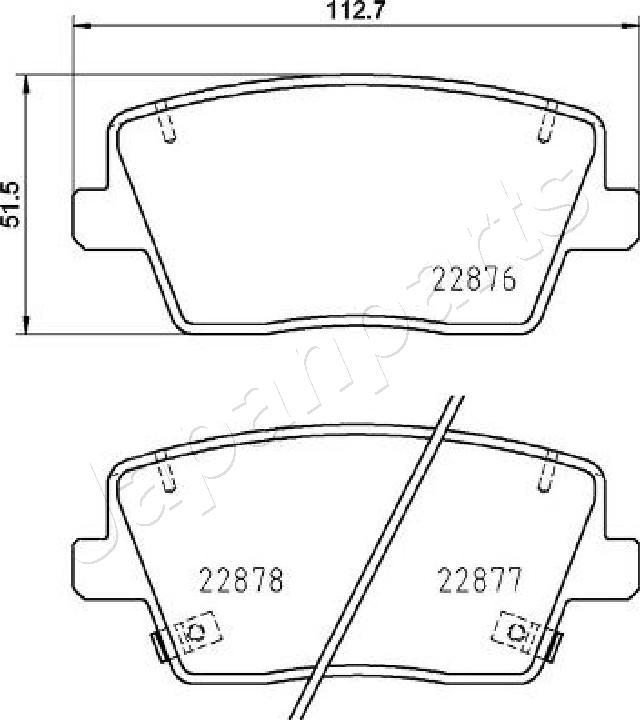 Japanparts PP-H12AF - Komplet Pločica, disk-kočnica www.molydon.hr