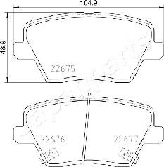 Japanparts PP-K15AF - Komplet Pločica, disk-kočnica www.molydon.hr