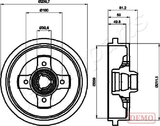 Japanparts TA-0909C - Bubanj kočnica www.molydon.hr