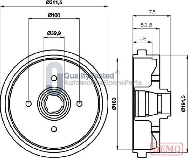 Japanparts TA0901JM - Bubanj kočnica www.molydon.hr