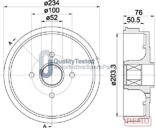 Japanparts TA0409JM - Bubanj kočnica www.molydon.hr