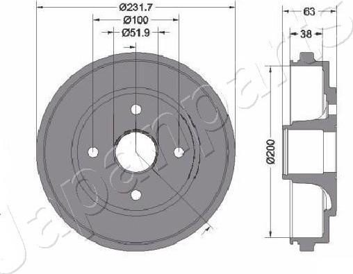 Japanparts TA-0401C - Bubanj kočnica www.molydon.hr