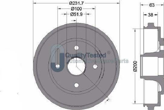 Japanparts TA0401JM - Bubanj kočnica www.molydon.hr