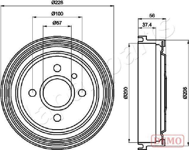 Japanparts TA-0403C - Bubanj kočnica www.molydon.hr