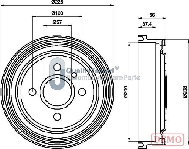 Japanparts TA0403JM - Bubanj kočnica www.molydon.hr