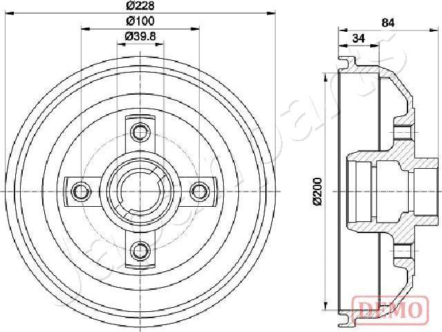 Japanparts TA-0407C - Bubanj kočnica www.molydon.hr