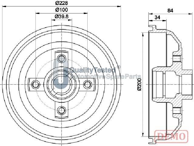 Japanparts TA0407JM - Bubanj kočnica www.molydon.hr