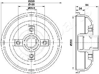 Japanparts TA-0407 - Bubanj kočnica www.molydon.hr