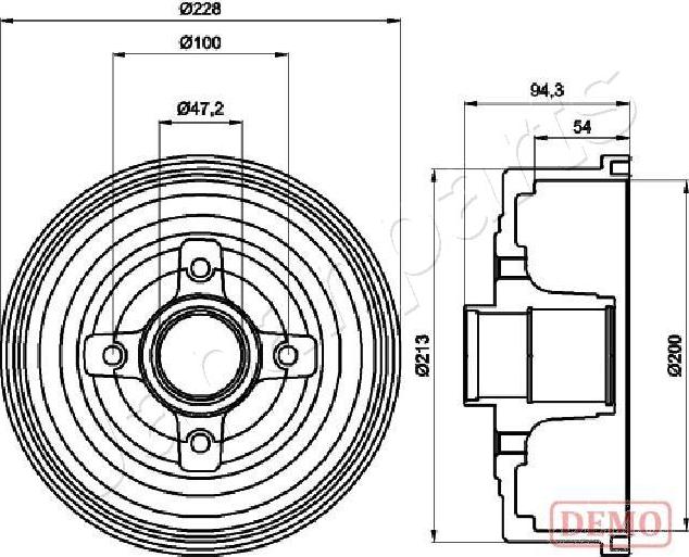 Japanparts TA-0412C - Bubanj kočnica www.molydon.hr