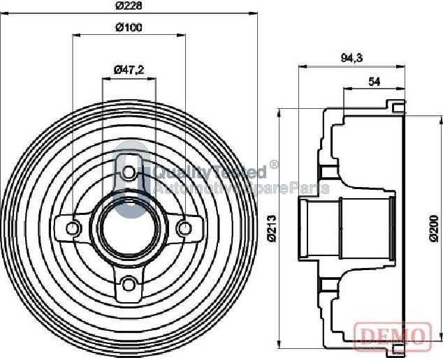 Japanparts TA0412JM - Bubanj kočnica www.molydon.hr