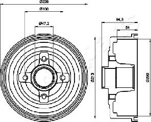 Japanparts TA-0412 - Bubanj kočnica www.molydon.hr