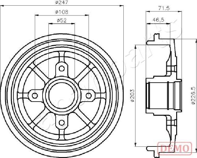 Japanparts TA-0610C - Bubanj kočnica www.molydon.hr