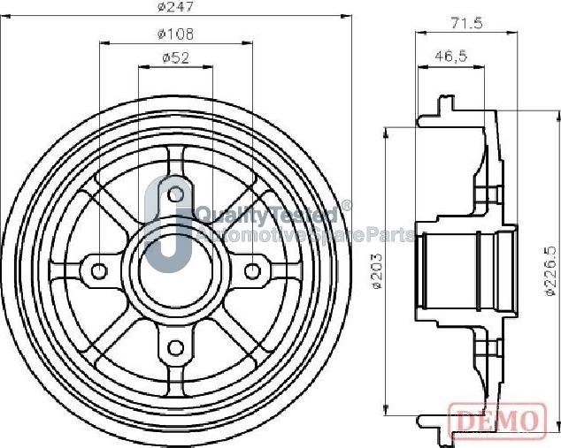 Japanparts TA0610JM - Bubanj kočnica www.molydon.hr