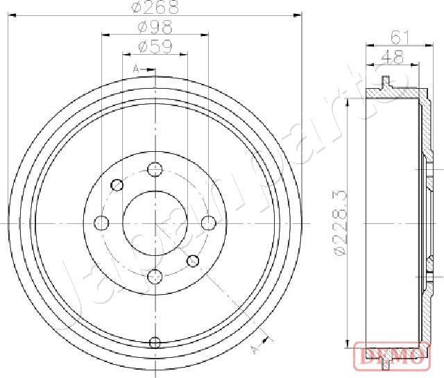 Japanparts TA-0613C - Bubanj kočnica www.molydon.hr