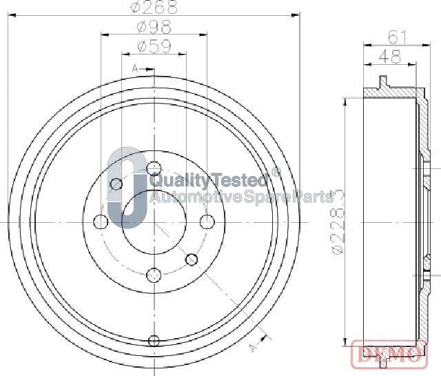 Japanparts TA0613JM - Bubanj kočnica www.molydon.hr