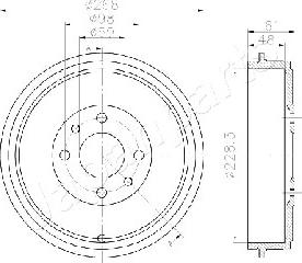 Japanparts TA-0613 - Bubanj kočnica www.molydon.hr