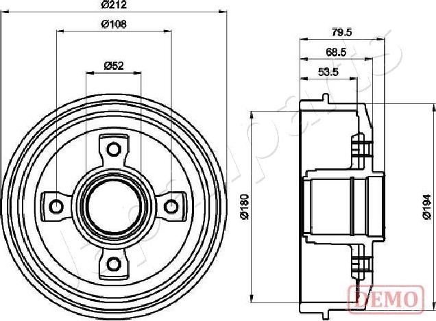 Japanparts TA-0612C - Bubanj kočnica www.molydon.hr