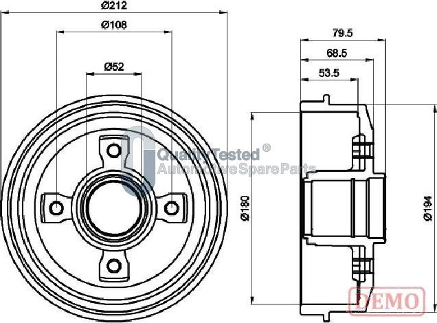 Japanparts TA0612JM - Bubanj kočnica www.molydon.hr