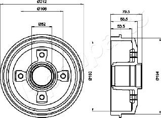 Japanparts TA-0612 - Bubanj kočnica www.molydon.hr