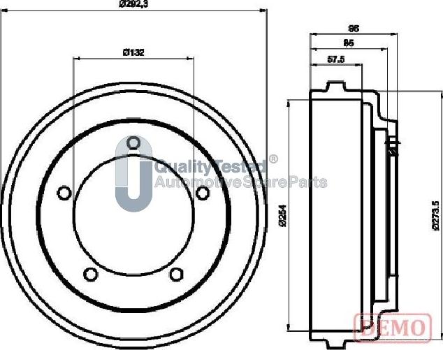 Japanparts TA0316JM - Bubanj kočnica www.molydon.hr