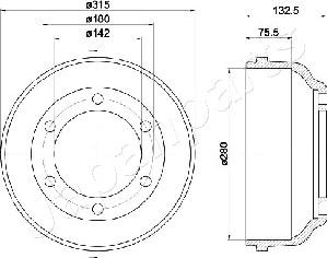 Japanparts TA-0318 - Bubanj kočnica www.molydon.hr