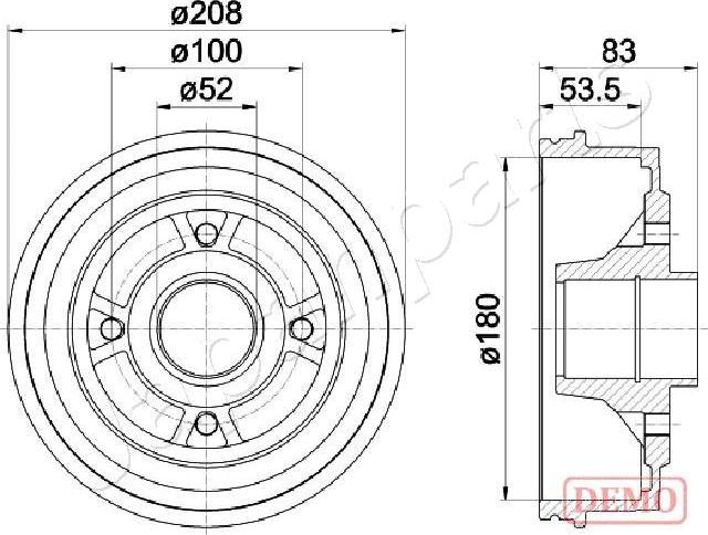 Japanparts TA-0709C - Bubanj kočnica www.molydon.hr