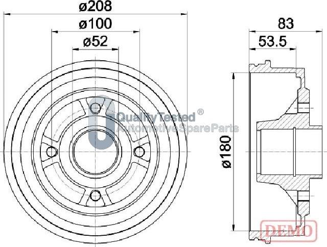 Japanparts TA0709JM - Bubanj kočnica www.molydon.hr