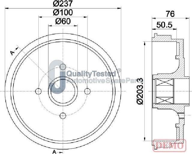 Japanparts TA0700JM - Bubanj kočnica www.molydon.hr