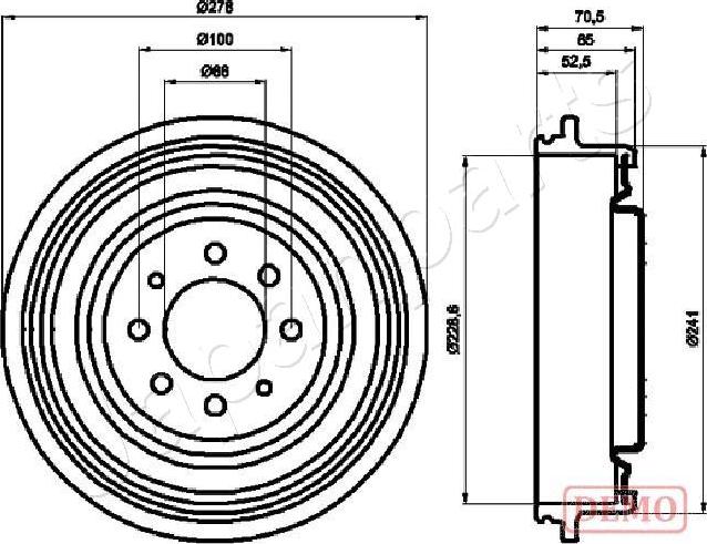 Japanparts TA-0703C - Bubanj kočnica www.molydon.hr