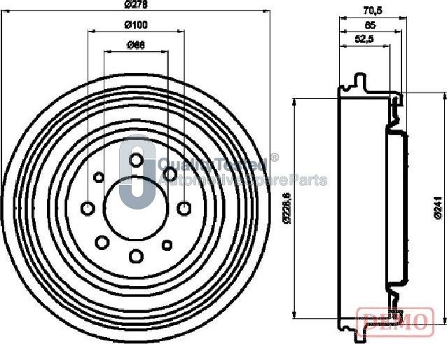 Japanparts TA0703JM - Bubanj kočnica www.molydon.hr