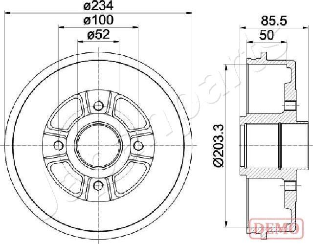 Japanparts TA-0702C - Bubanj kočnica www.molydon.hr