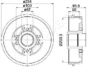 Japanparts TA-0702 - Bubanj kočnica www.molydon.hr