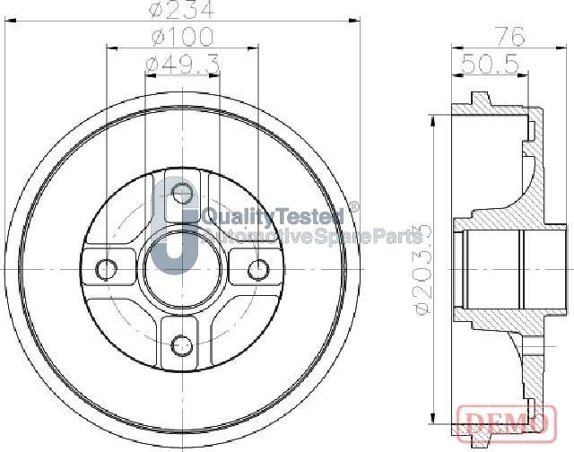 Japanparts TA0710JM - Bubanj kočnica www.molydon.hr