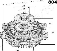 Japanparts VC-804 - Kvačilo, ventilator hladnjaka www.molydon.hr