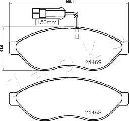 Japko 500655 - Komplet Pločica, disk-kočnica www.molydon.hr