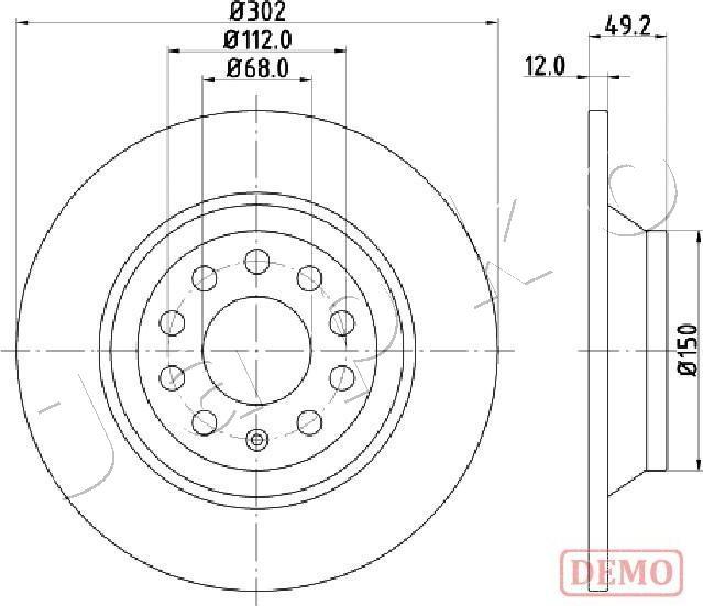 Japko 610915C - Kočioni disk www.molydon.hr