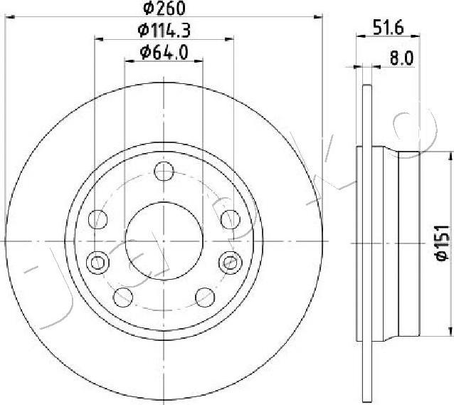 Japko 61135C - Kočioni disk www.molydon.hr