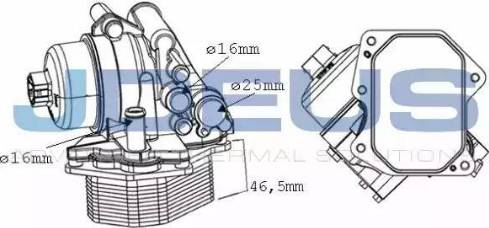 Jdeus 412M37 - Uljni hladnjak, ulje za motor www.molydon.hr